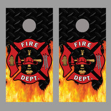 Fire Department Maltese Cross Design A Corn Hole Board Decal Wraps