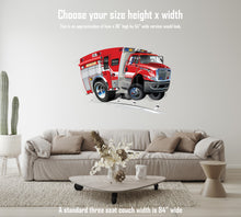 Car Art Fire Rescue Truck 2 Cartoon Wall Decal