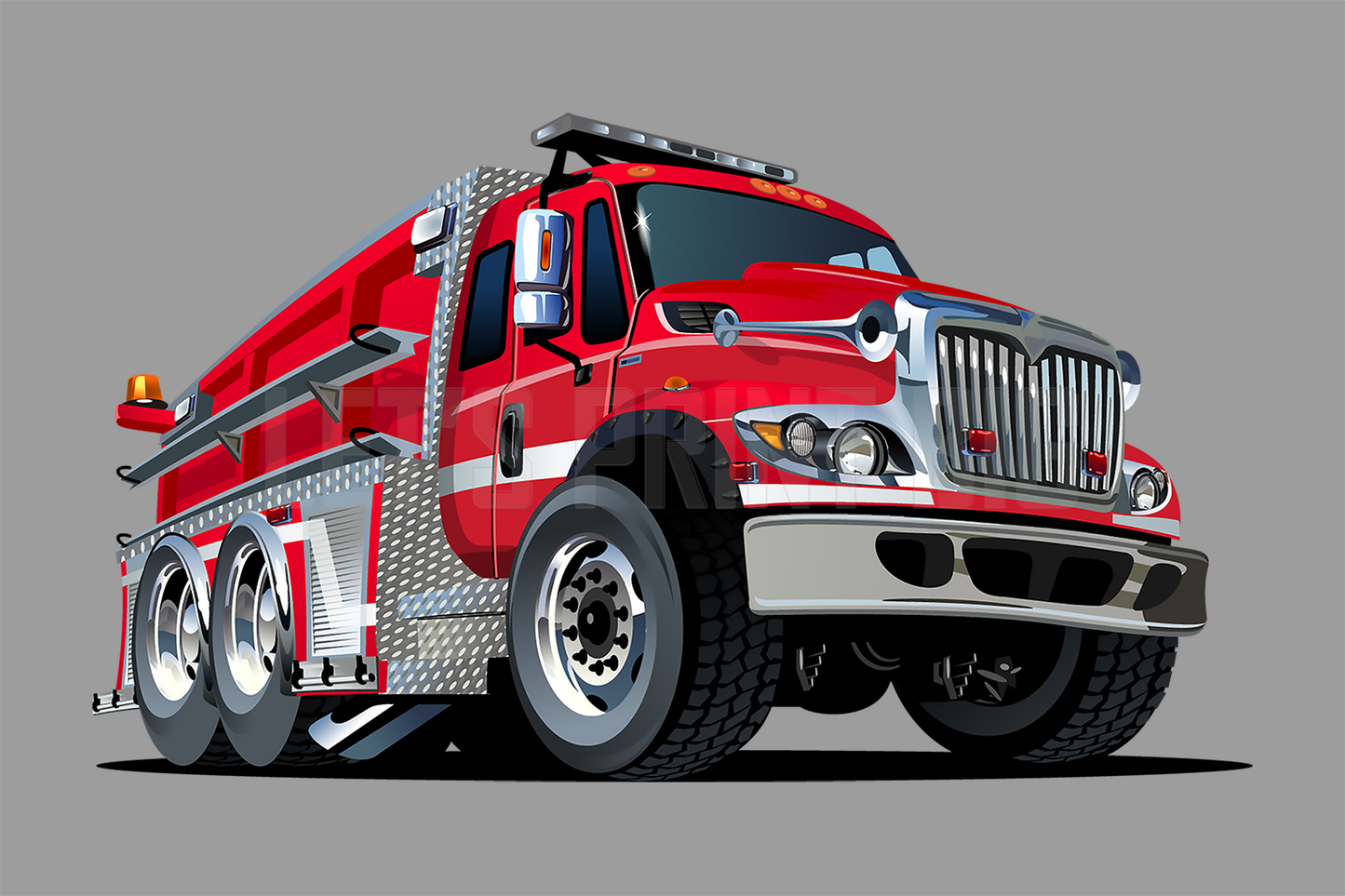 Car Art Fire Truck Hot Rod Muscle Car WALL DECAL REMOVABLE REPOSITIONABLE