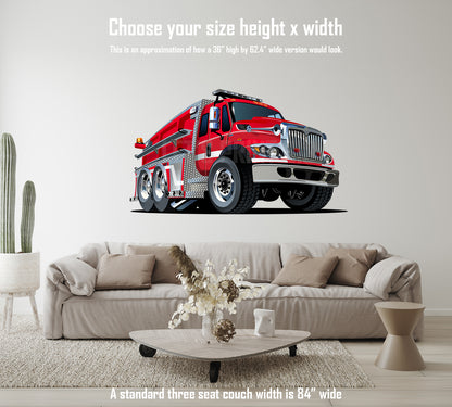 Car Art Fire Truck Hot Rod Muscle Car WALL DECAL REMOVABLE REPOSITIONABLE