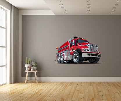 Car Art Fire Truck Hot Rod Muscle Car WALL DECAL REMOVABLE REPOSITIONABLE