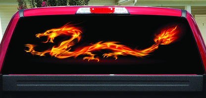 Fire Dragon Rear Window Decal