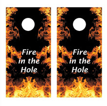 Fire in the Hole Cornhole Board Decals Bean Bag Toss