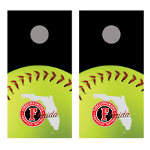 Firecrackers Softball Design B Corn Hole Decal Wrap