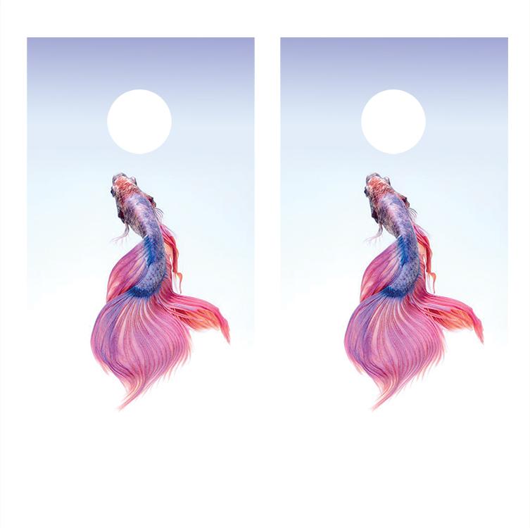 Fish Cornhole Board Decals Bean Bag Toss