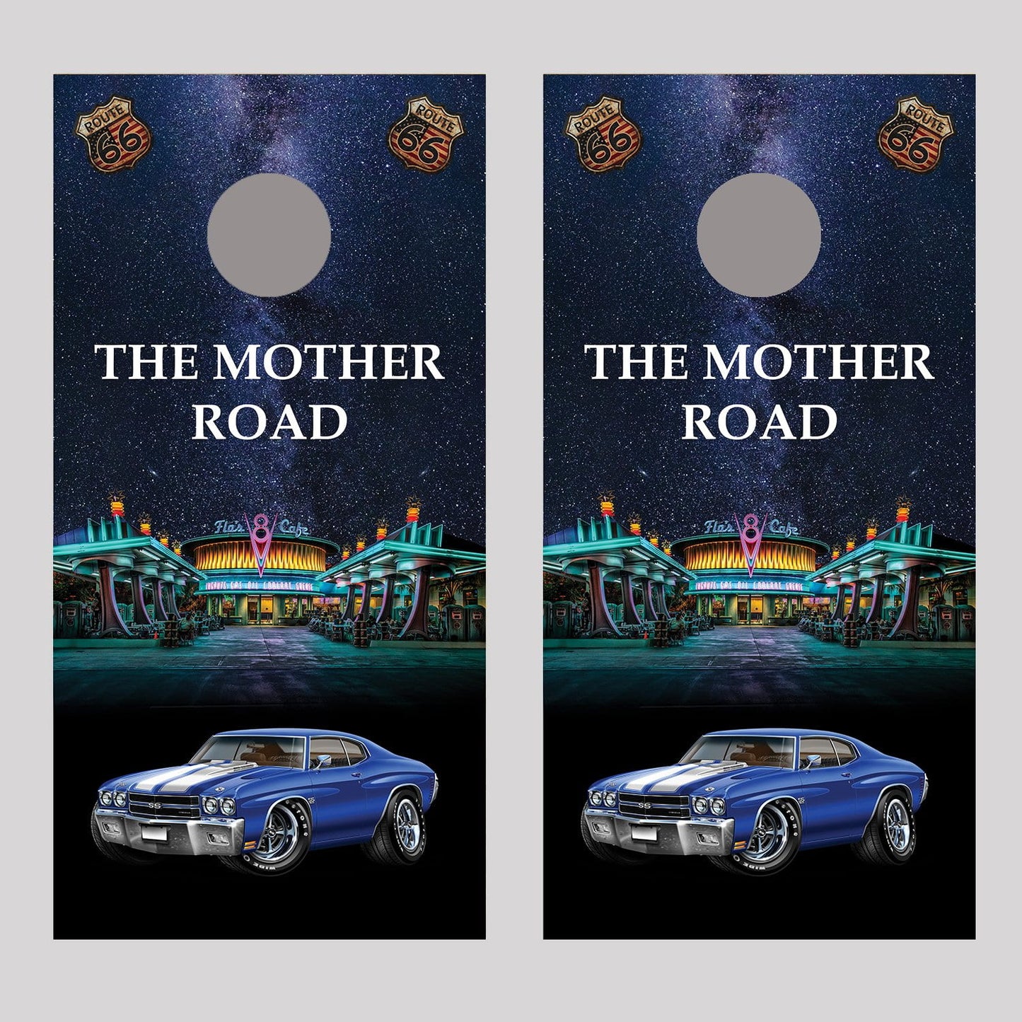 Flo's Cafe 1970 Chevelle Cornhole Board Decal Wraps