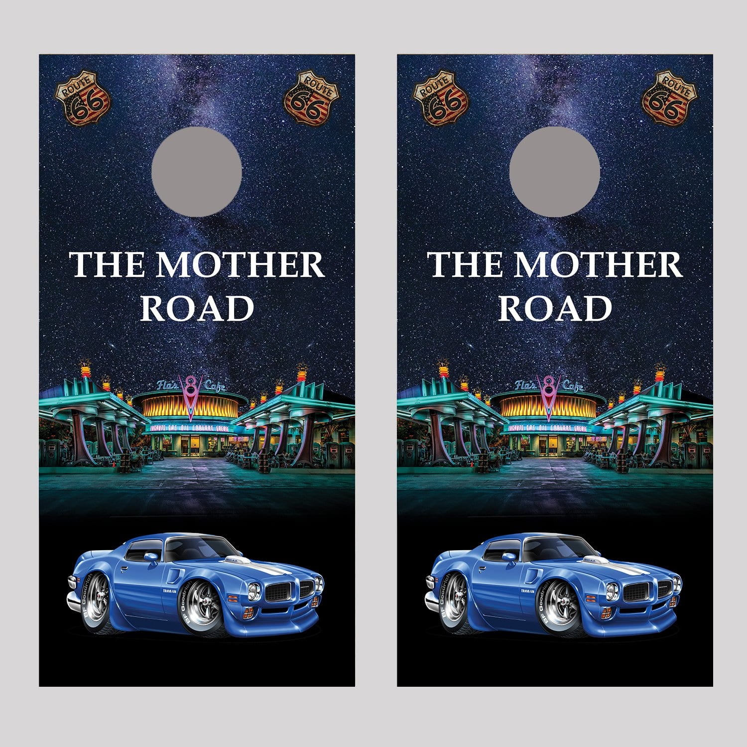 Flo's Cafe 71 PONTIAC TRANS AM Cornhole Board Decal Wraps