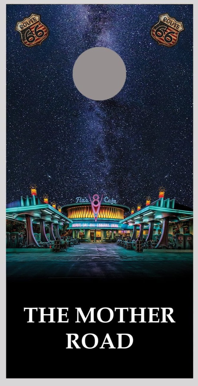 Flo's Cafe Cornhole Board Decal Wraps