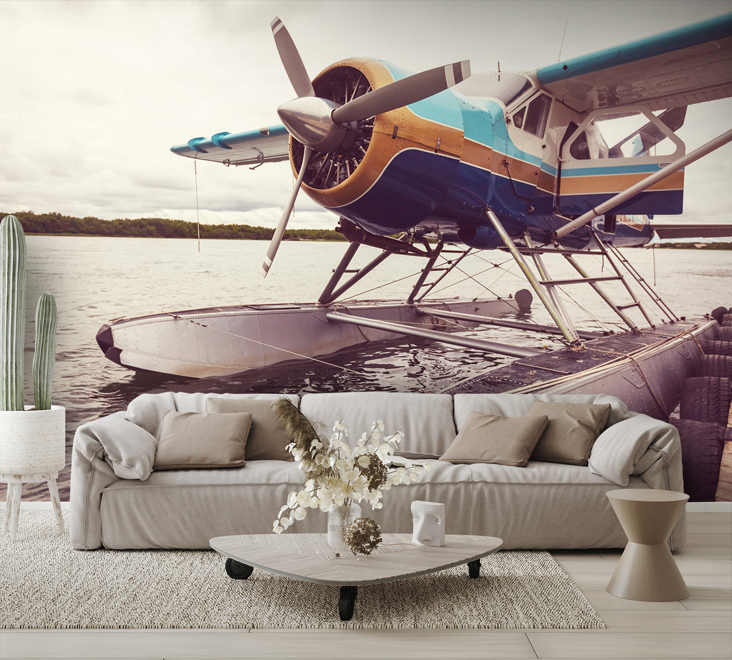 Float Plane Aircraft Docked Wall Mural