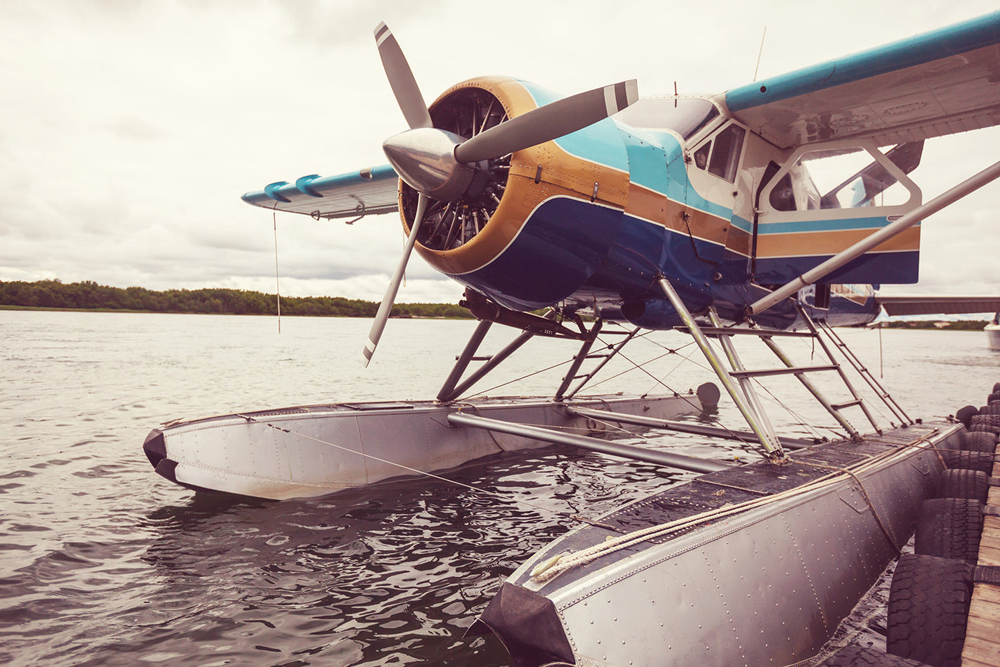 Float Plane Aircraft Docked Wall Mural