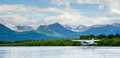 Float Plane Take Off Lake Hood Alaska Wall Mural