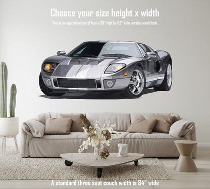 Car Art GT Illustration Wall Decal