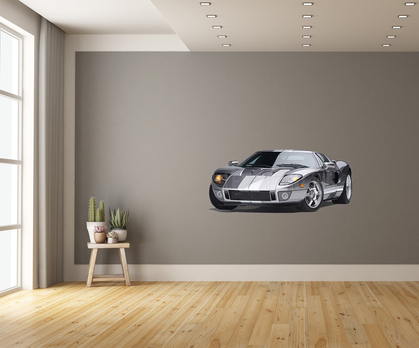 Car Art GT Illustration Wall Decal