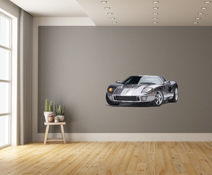 Car Art GT Illustration Wall Decal
