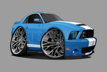 Car Art Shelby Mustang Cartoon Wall Decals