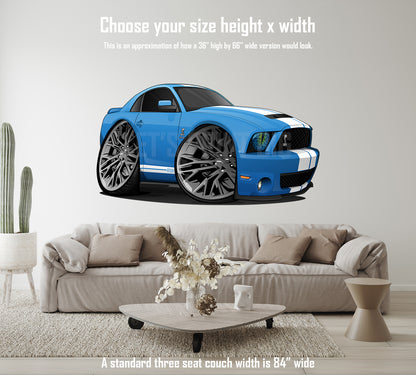 Car Art Shelby Mustang Cartoon Wall Decals