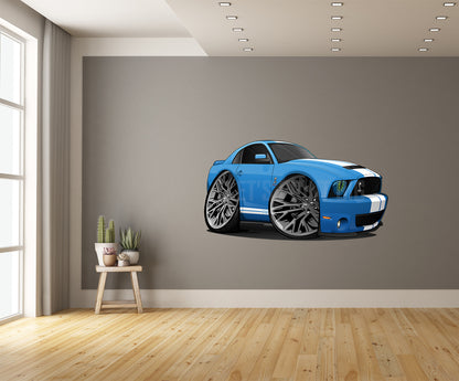 Car Art Shelby Mustang Cartoon Wall Decals