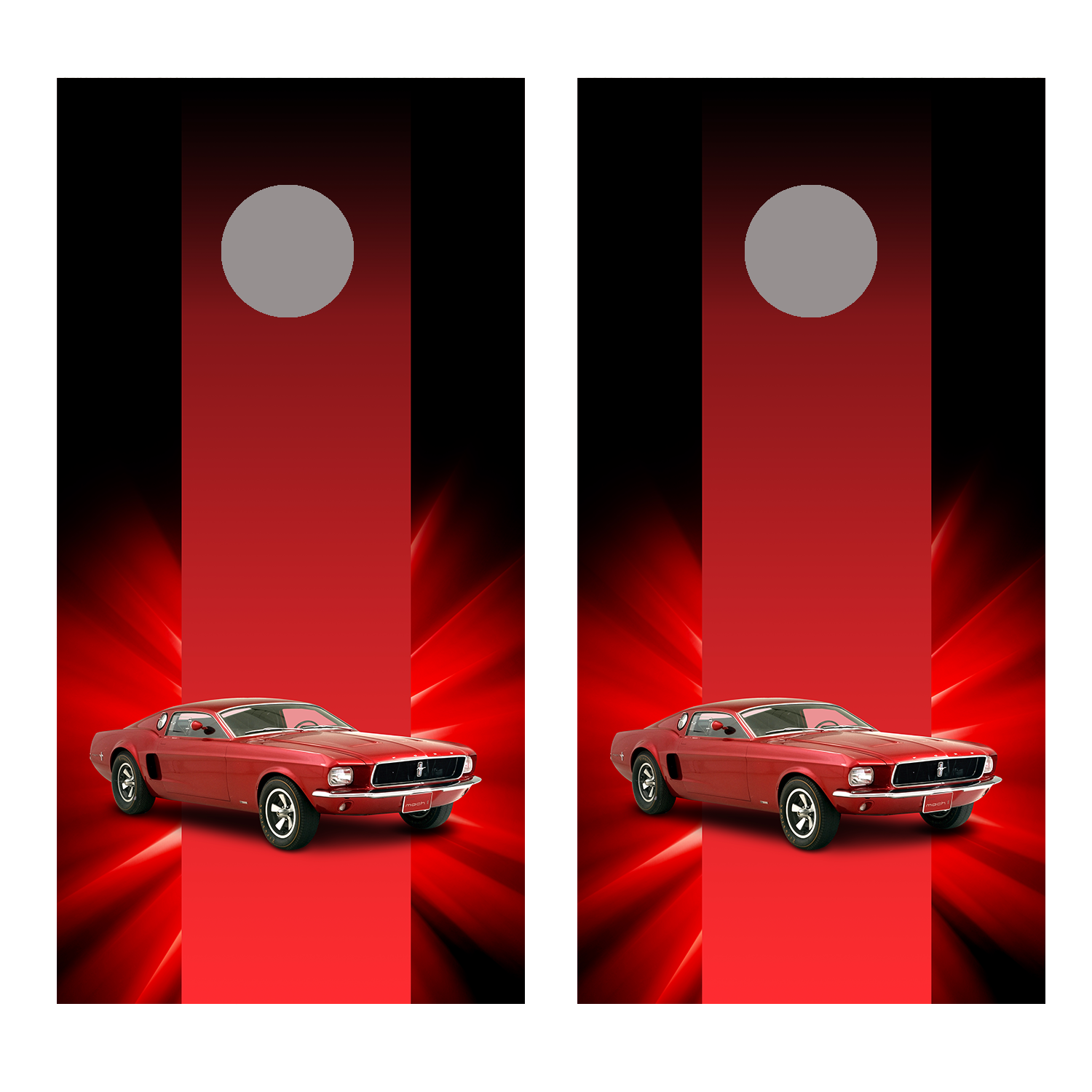 Mustang 2 Cornhole Board Decal Wraps