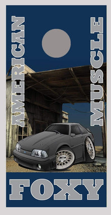 Fox Body Mustang Car Art Corn Hole Board Decal Wrap