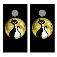 Full Moon Cat Corn Hole Decal Wrap