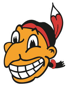 Throw Back Indian Wahoo Logo Cornhole Board Decals