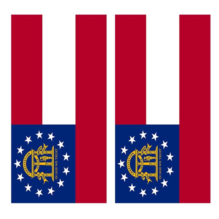 Flag of Georgia Cornhole Board Decal Wraps