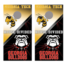 Georgia Tech Bulldogs House Divided Corn Hole board decal wrap