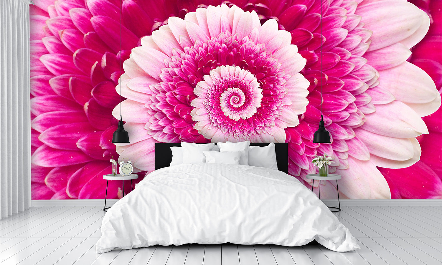 Gerber Flower Infinity Spiral Wall Mural