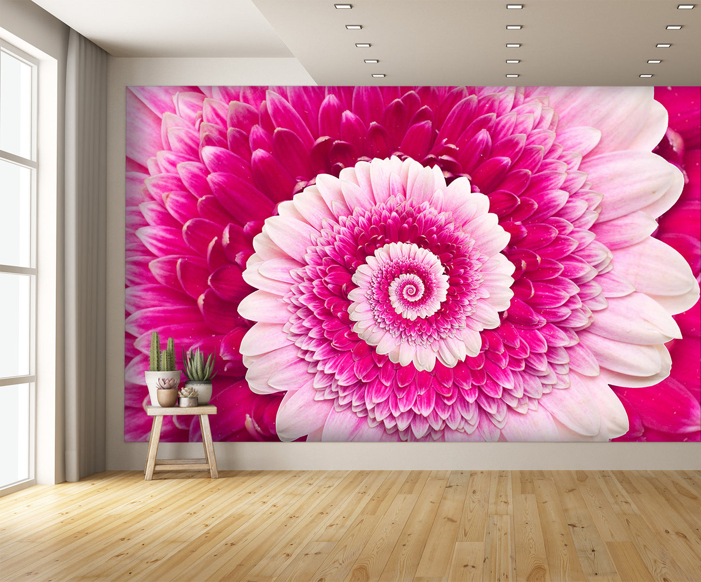 Gerber Flower Infinity Spiral Wall Mural