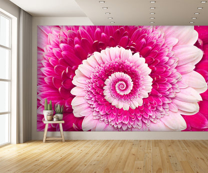Gerber Flower Infinity Spiral Wall Mural