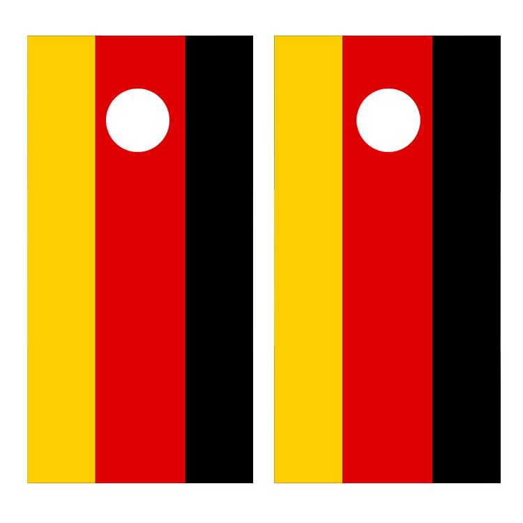 Flag of Germany Cornhole Board Decal Wraps