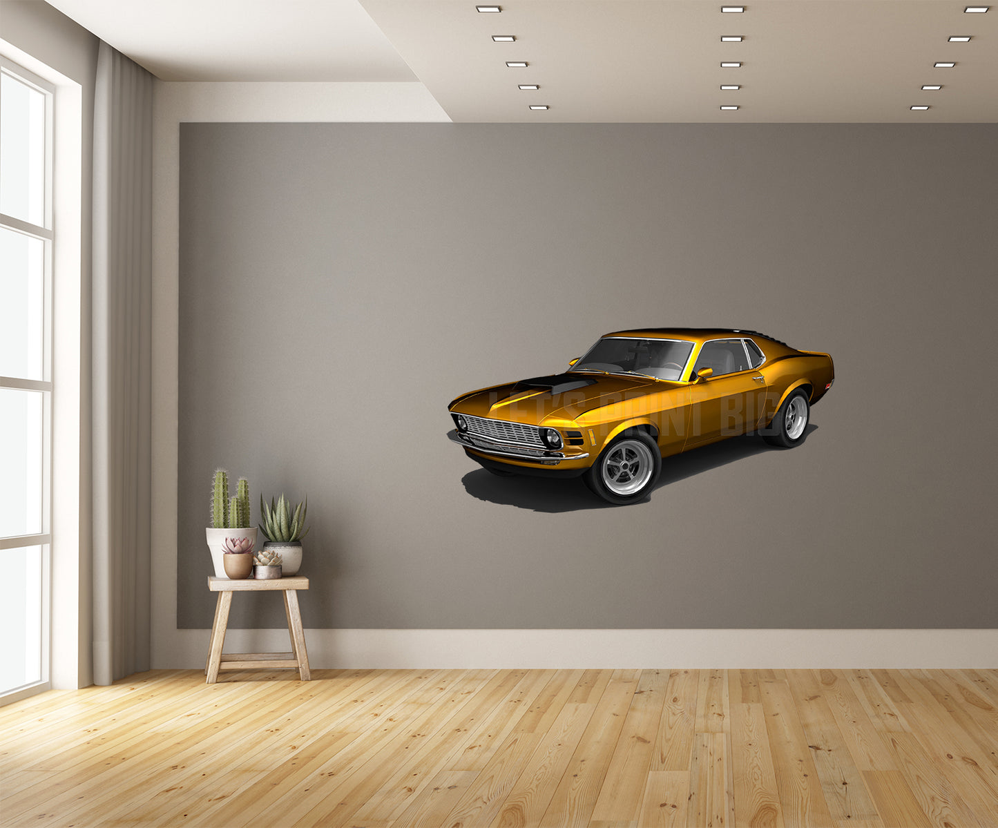 Car Art Mustang Muscle Car WALL DECAL REMOVABLE REPOSITIONABLE