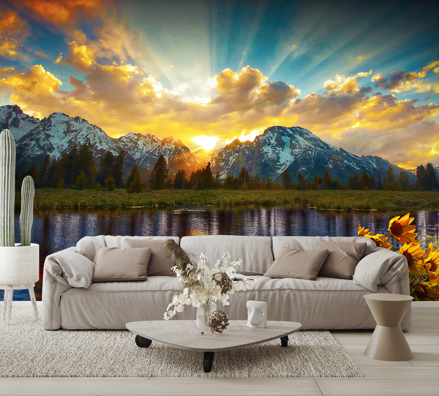 Grand Tetons Reflection Wall Mural