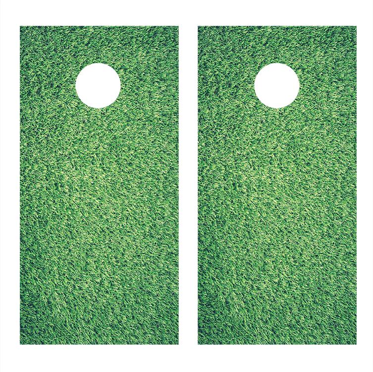 Grass Cornhole Board Decals Bean Bag Toss