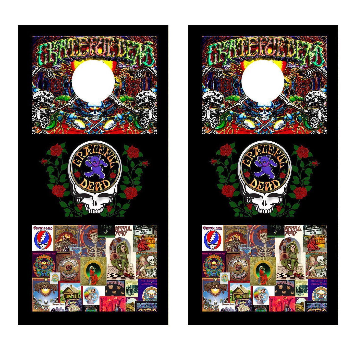 The Grateful Dead Cornhole Board Decal Wraps