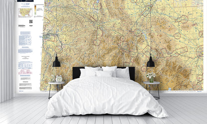 Aeronautical Chart Great Falls Wall Mural
