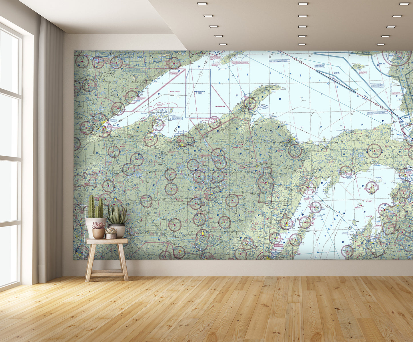 Aeronautical Chart Green Bay Wall Mural
