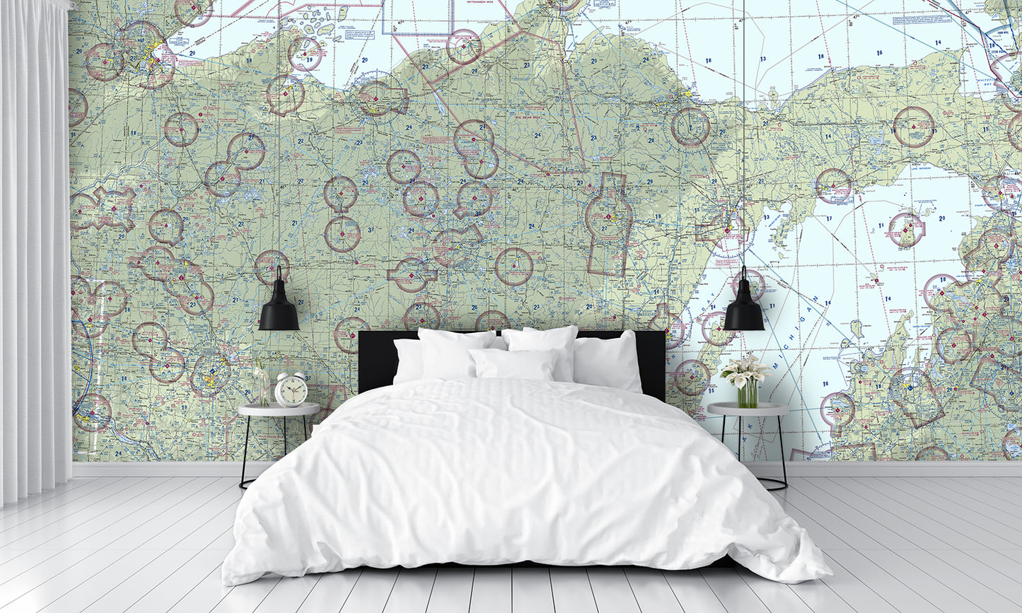 Aeronautical Chart Green Bay Wall Mural