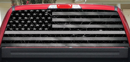 Grey Line Crackle Rear Window Decal