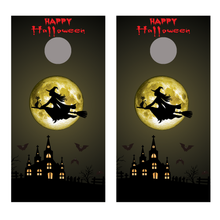 Witch Moon and Castle Corn Hole Decal Wrap