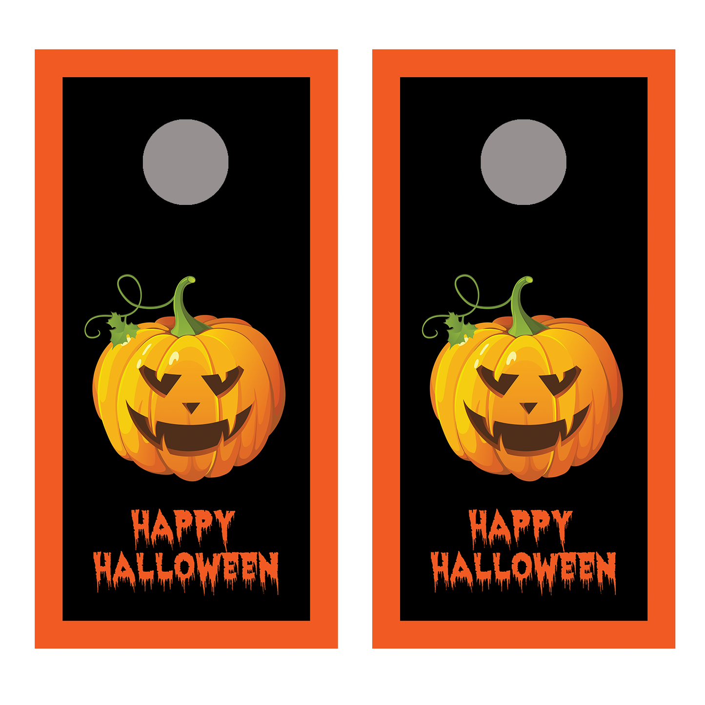 Happy Halloween Pumpkin Cornhole Board Decals Bean Bag Toss
