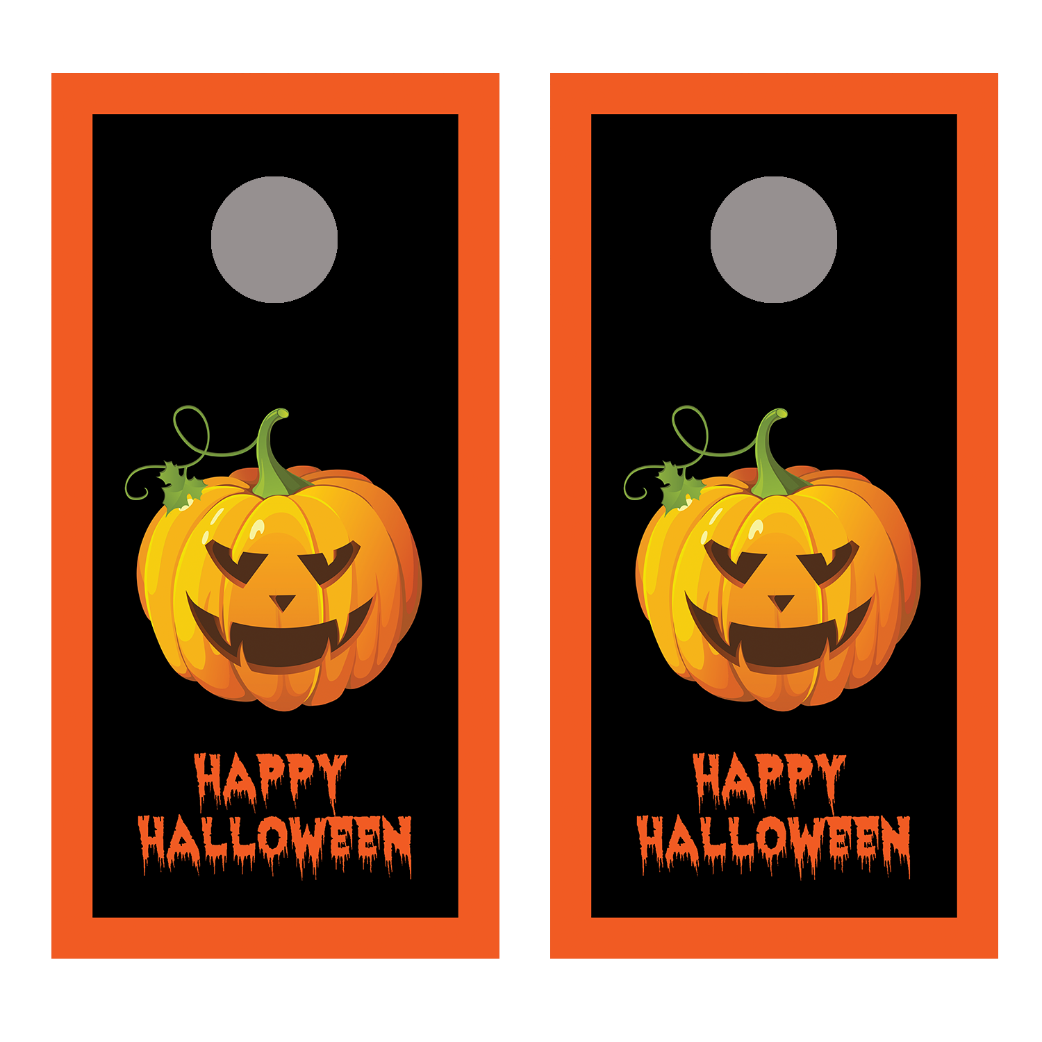 Happy Halloween Pumpkin Cornhole Board Decals Bean Bag Toss