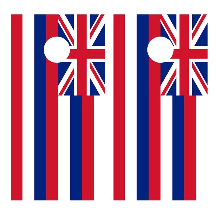 Flag of Hawaii Corn hole Board Decal Wrap
