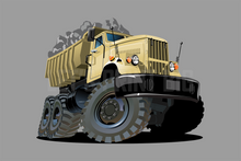 Car Art Heavy Duty Dump Truck Cartoon Wall Decal