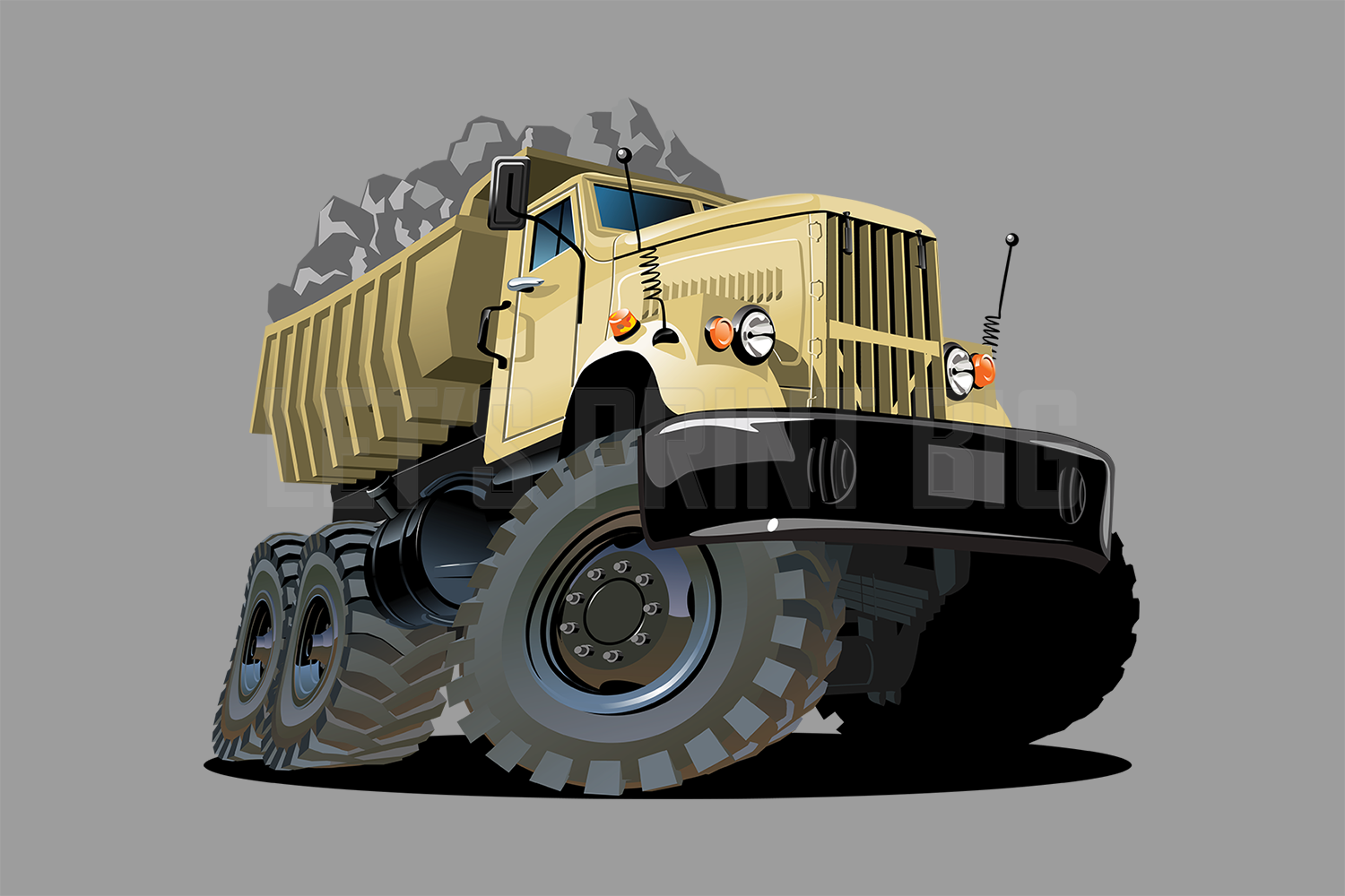 Car Art Heavy Duty Dump Truck Cartoon Wall Decal