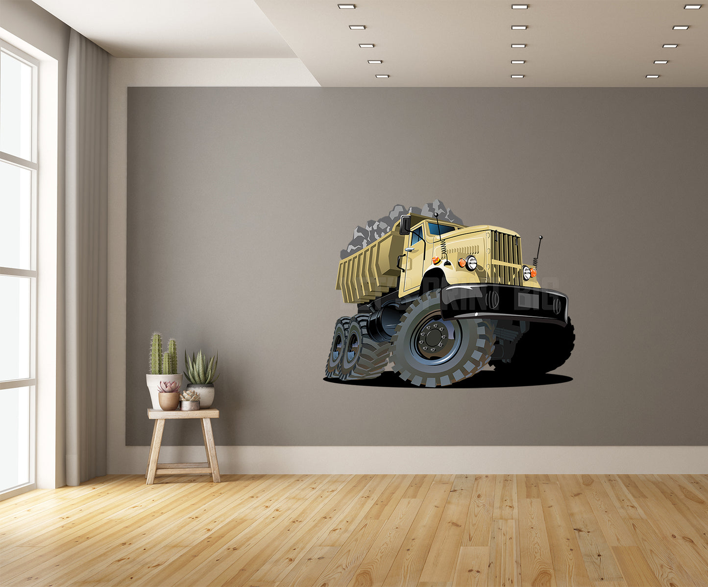 Car Art Heavy Duty Dump Truck Cartoon Wall Decal