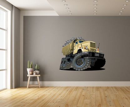 Car Art Heavy Duty Dump Truck Cartoon Wall Decal