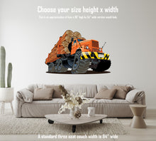 Car Art Heavy Duty Logging Truck Cartoon Wall Decal
