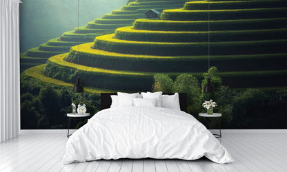 Hillside Rice Field Terraces Wall Mural