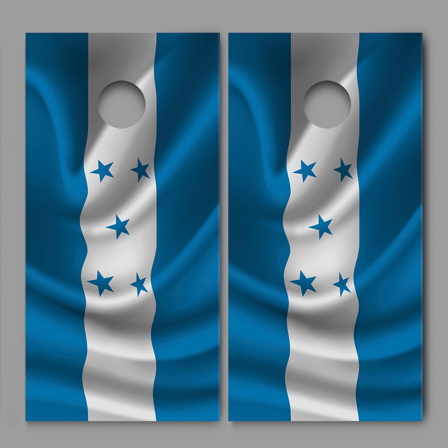 Honduras Waving Flag Design Cornhole Decal Wrap
